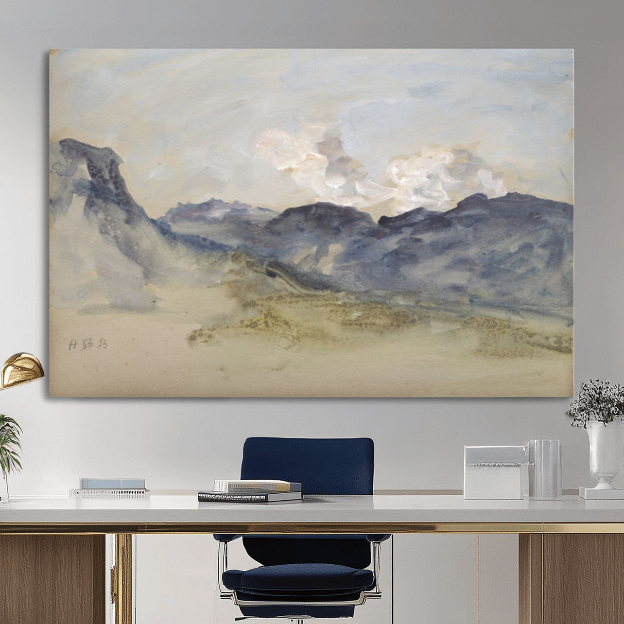 14644686-MGV-CV-36X24 - Alps Hercules Brabazon Brabazon Abstract Wall Art Canvas Print for Modern Home Decor