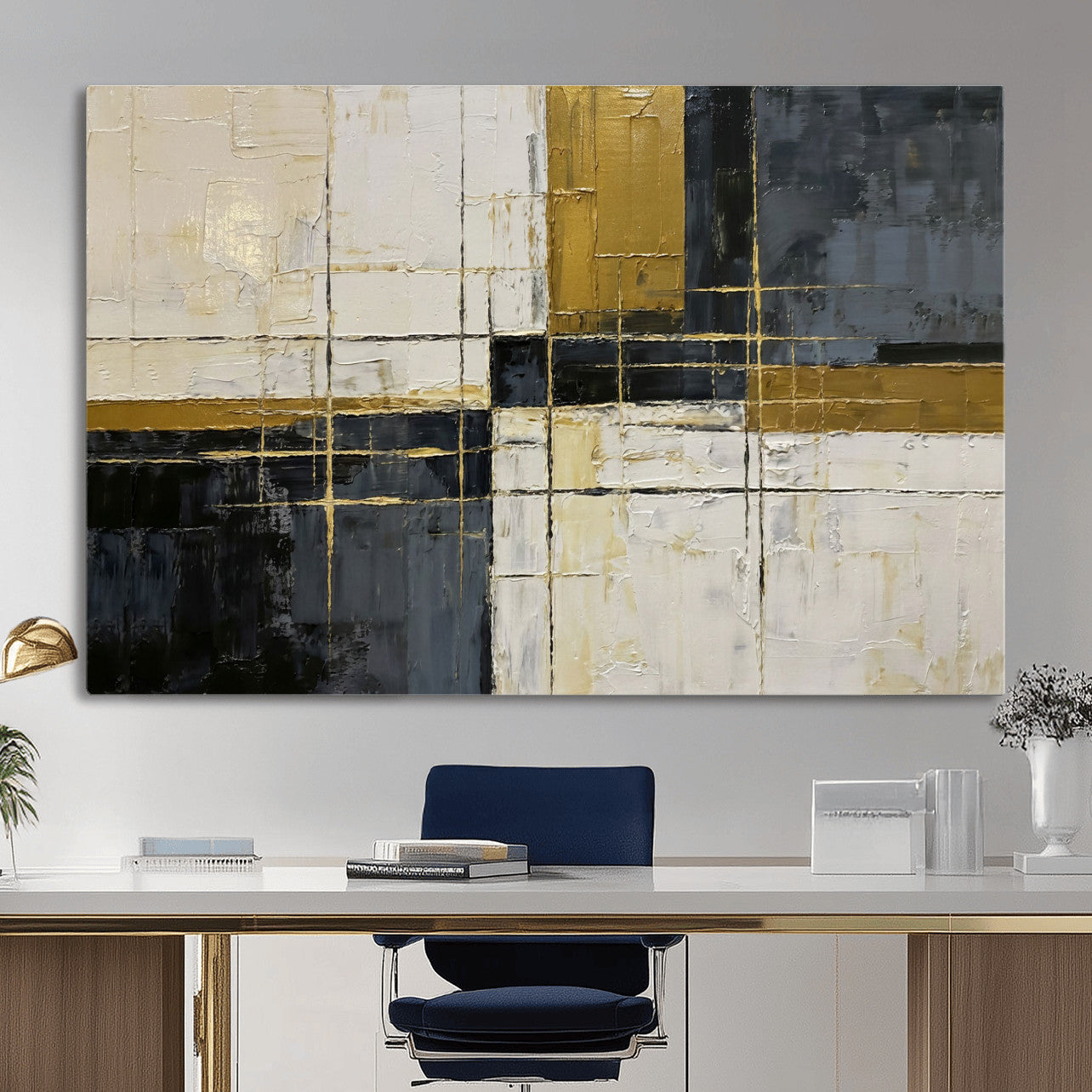 86412570-MGV-CV-36X24 - Geometric Abstract Wall Art Canvas Print
