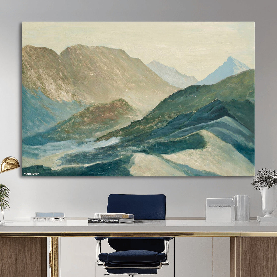 Abstract Mountain Landscape Wall Art Canvas Print | Painterly Style