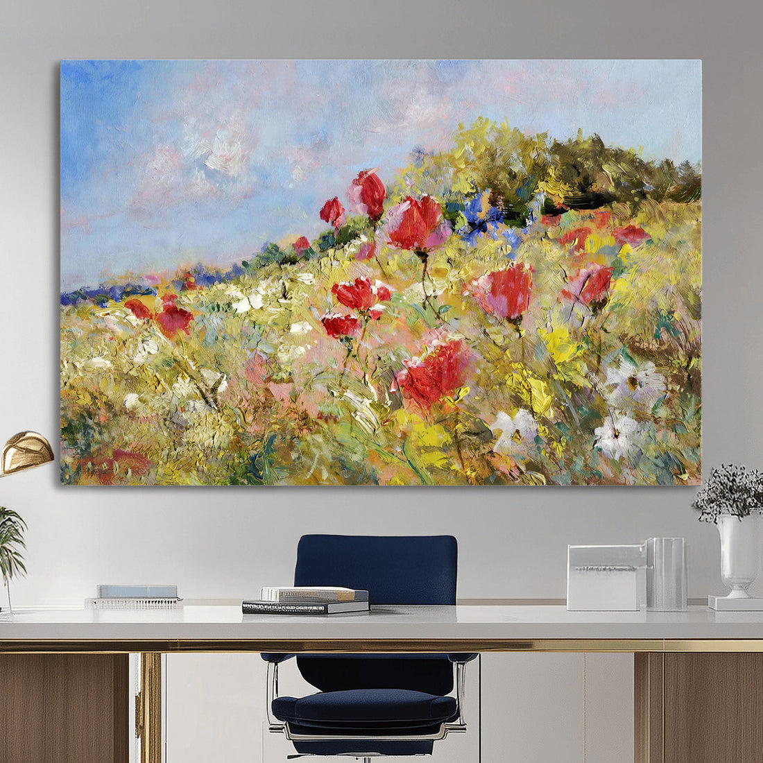 Abstract Mountain Landscape Wall Art Canvas Print | Painterly Style