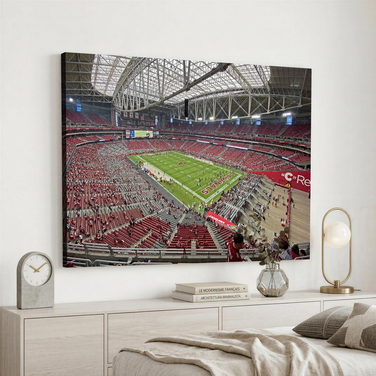 30579717-MGV-CV-36X24 - State Farm Stadium Canvas Wall Art, Arizona Cardinals Football Stadium Print, Glendale NFL Arena Panorama Artwork