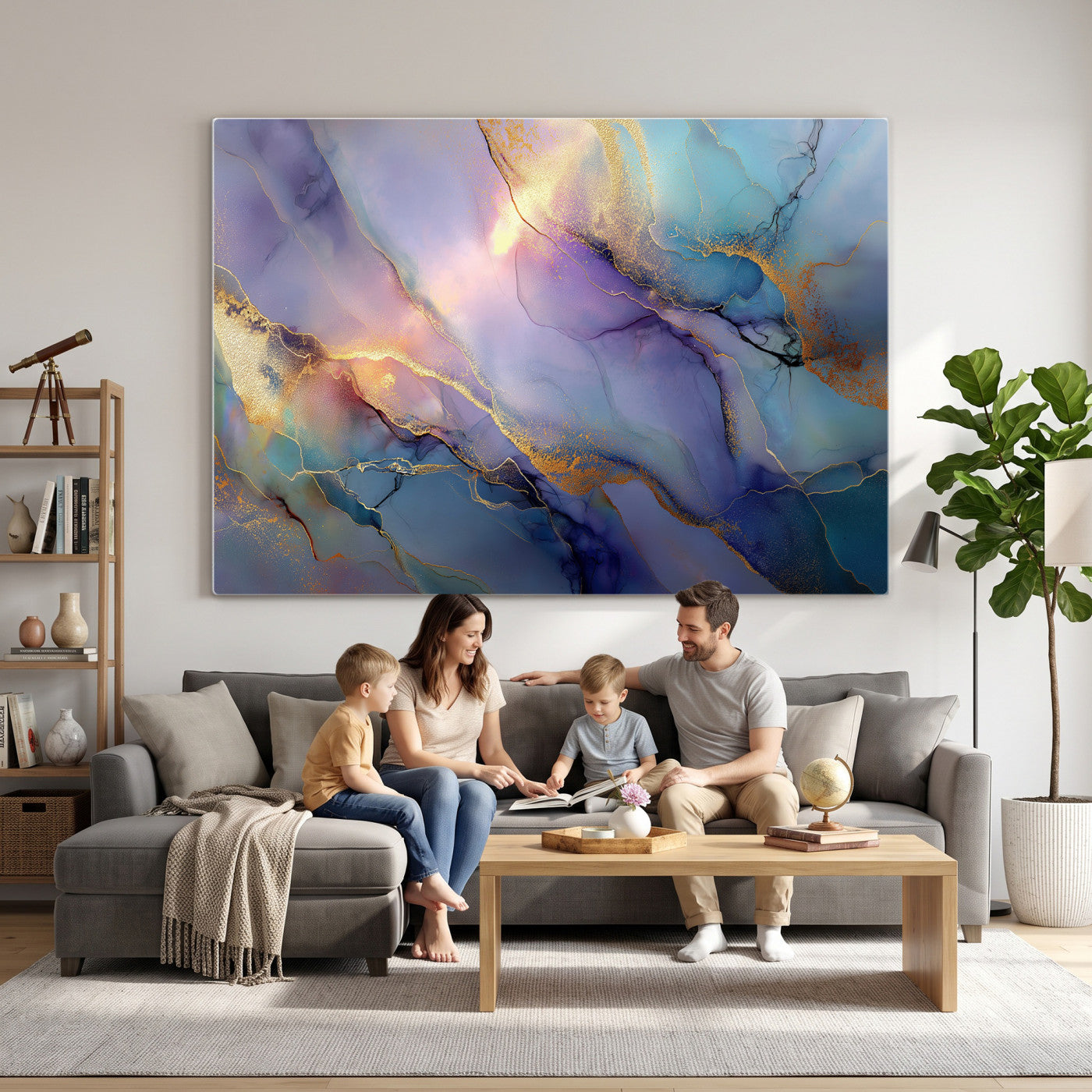 50939878-MGV-CV-36X24 - Colorful Abstract Canvas Wall Art Print, Vibrant Popup Color Art Print