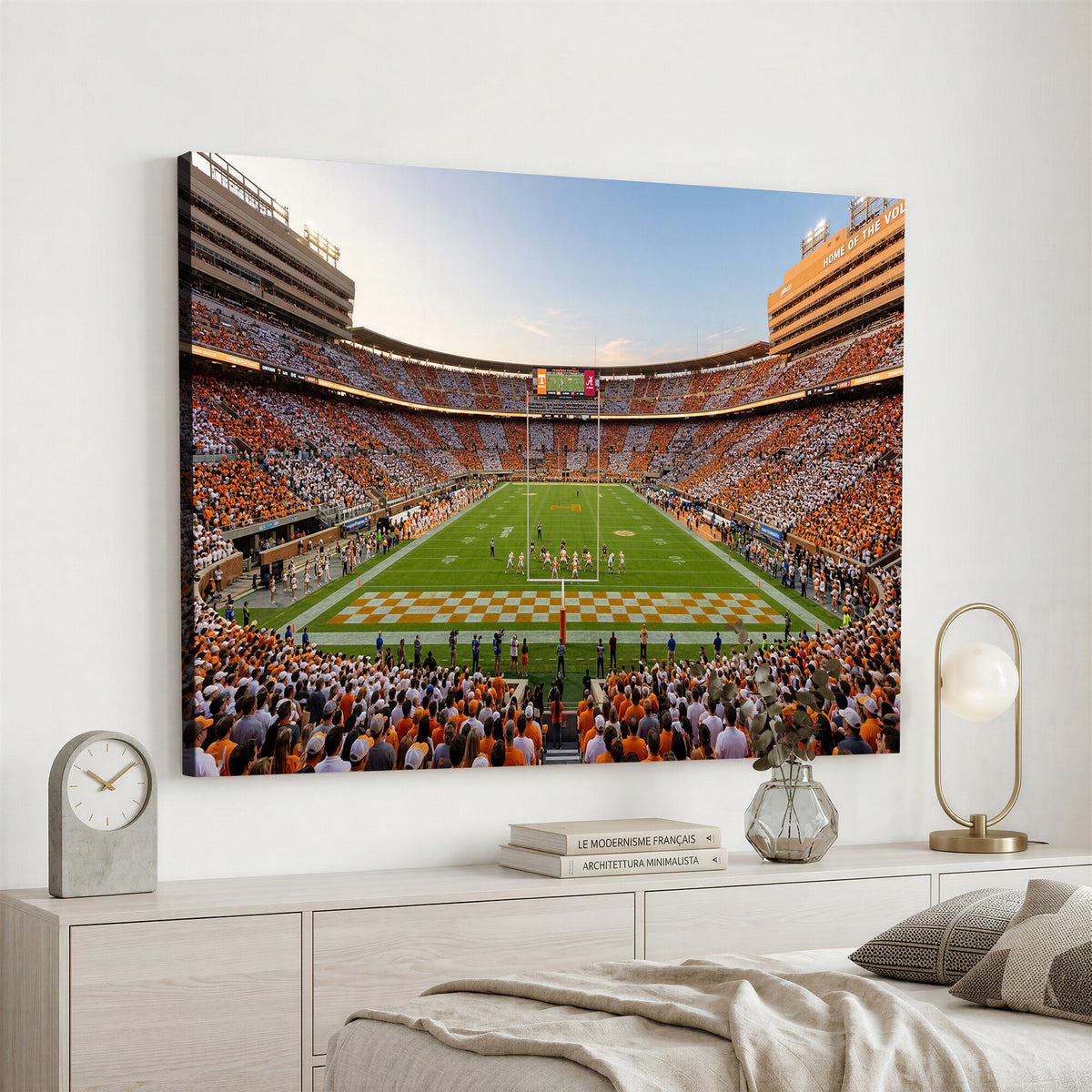 74509135-MGV-CV-36X24 - Framed Neyland Stadium Wall Art Canvas Print, Tennessee Volunteers Wall Decor
