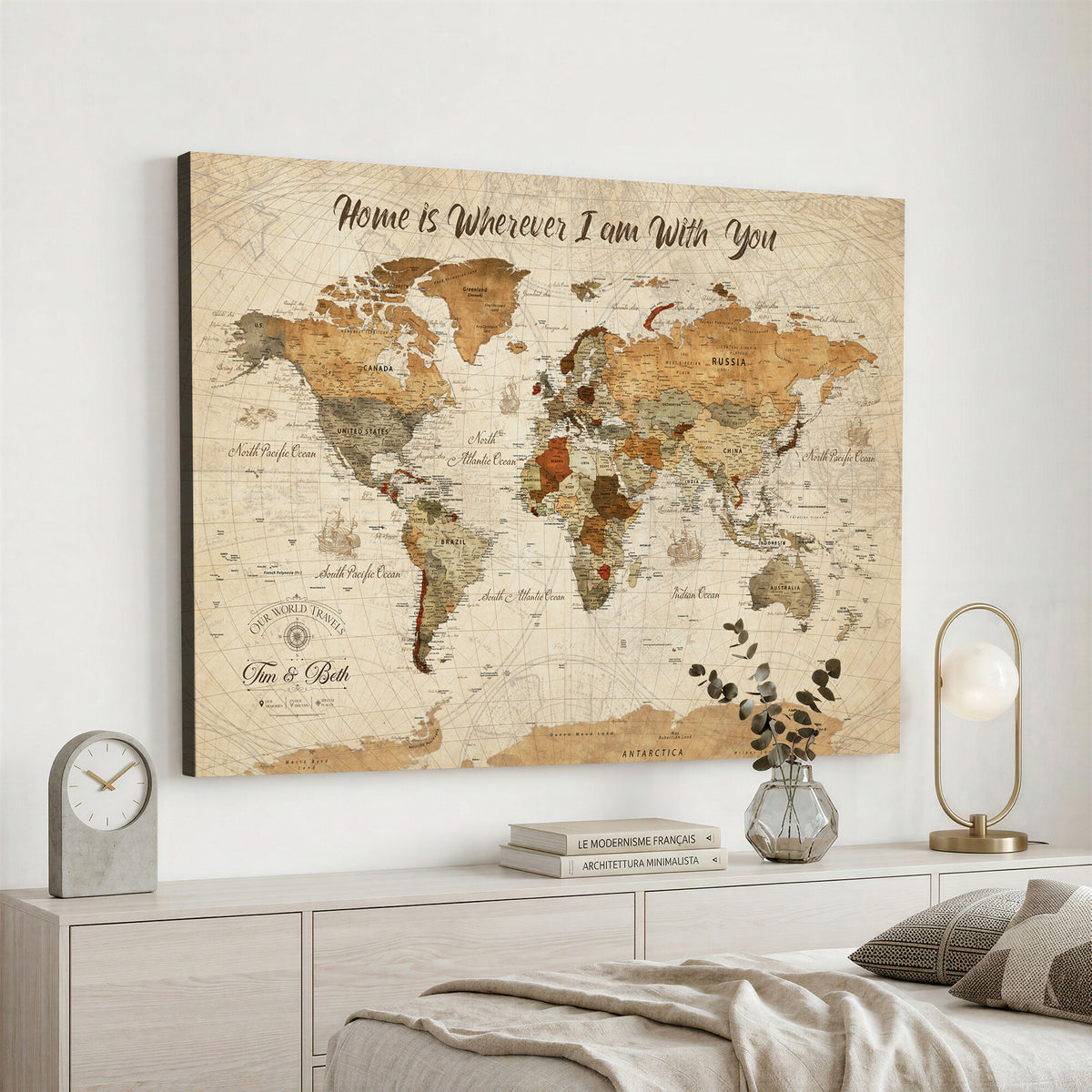 NEWMAP-22.jpg-MGV-CV-36X24 - World Map Wall Art Canvas Print, Modern Decorative Framed Map Artwork Prints for Living Room, Office, Bedroom Wall Decor