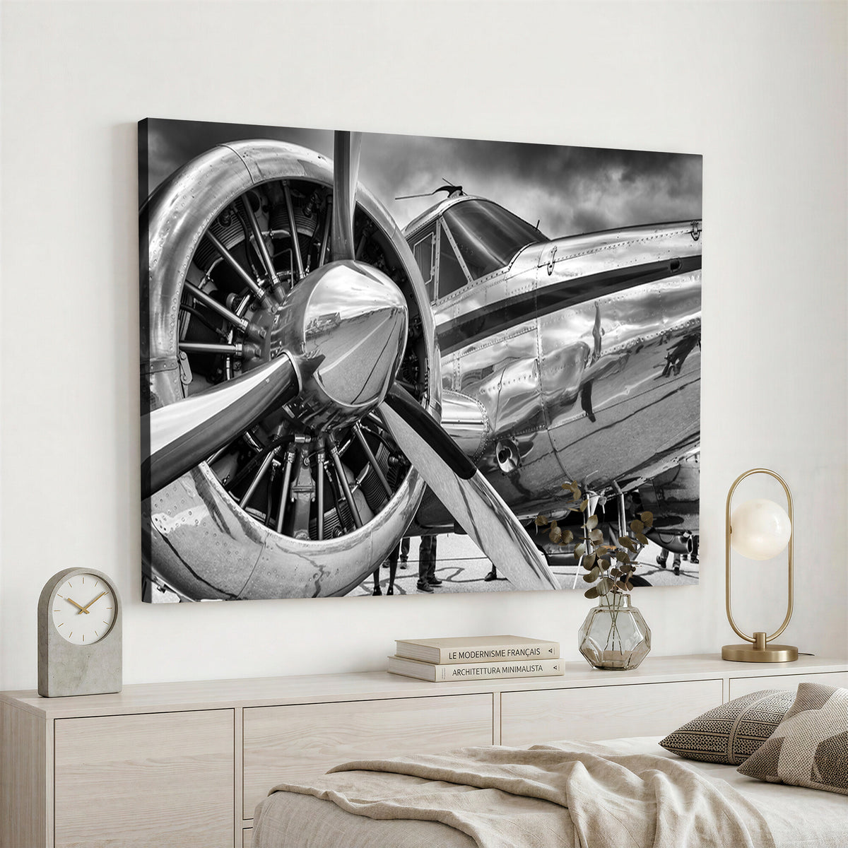 40672-MGV-CV-36X24 - Vintage Antique Airplane Wall Art Canvas Print