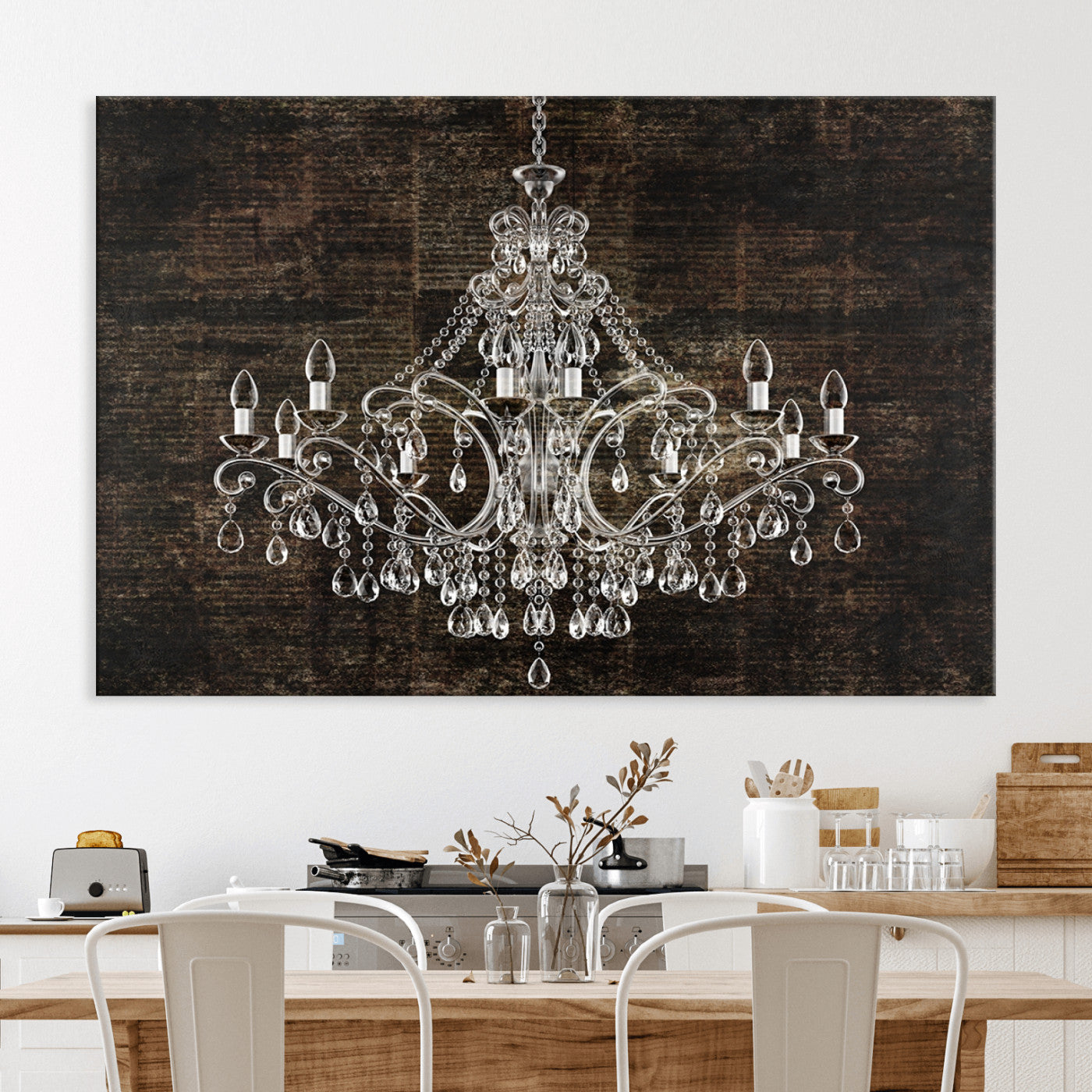 69434-MGV-CV-36X24-Rustic Chandelier Canvas Print