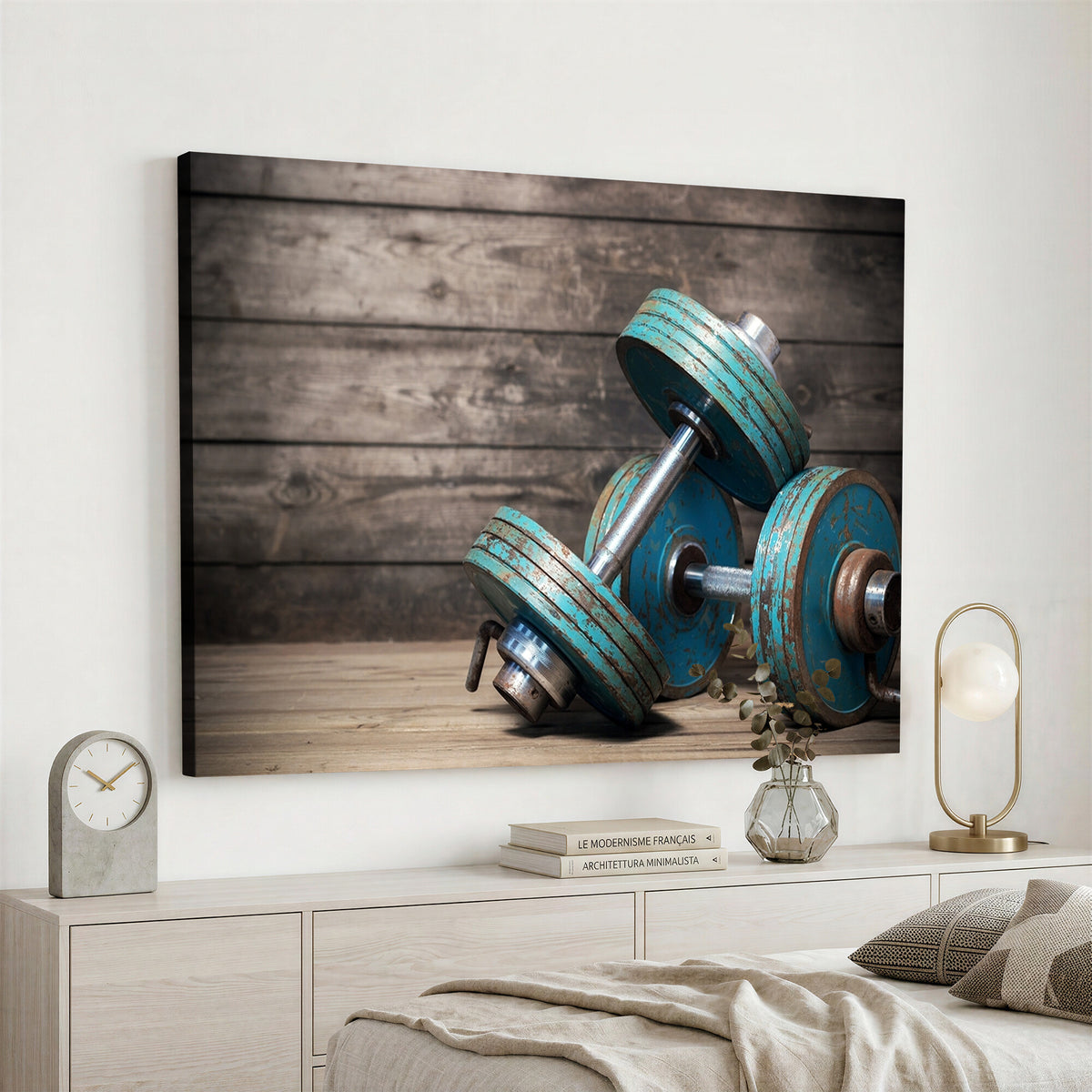 39364-MGV-CV-36X24 - Dumbbell and Sport Wall Art Canvas Print