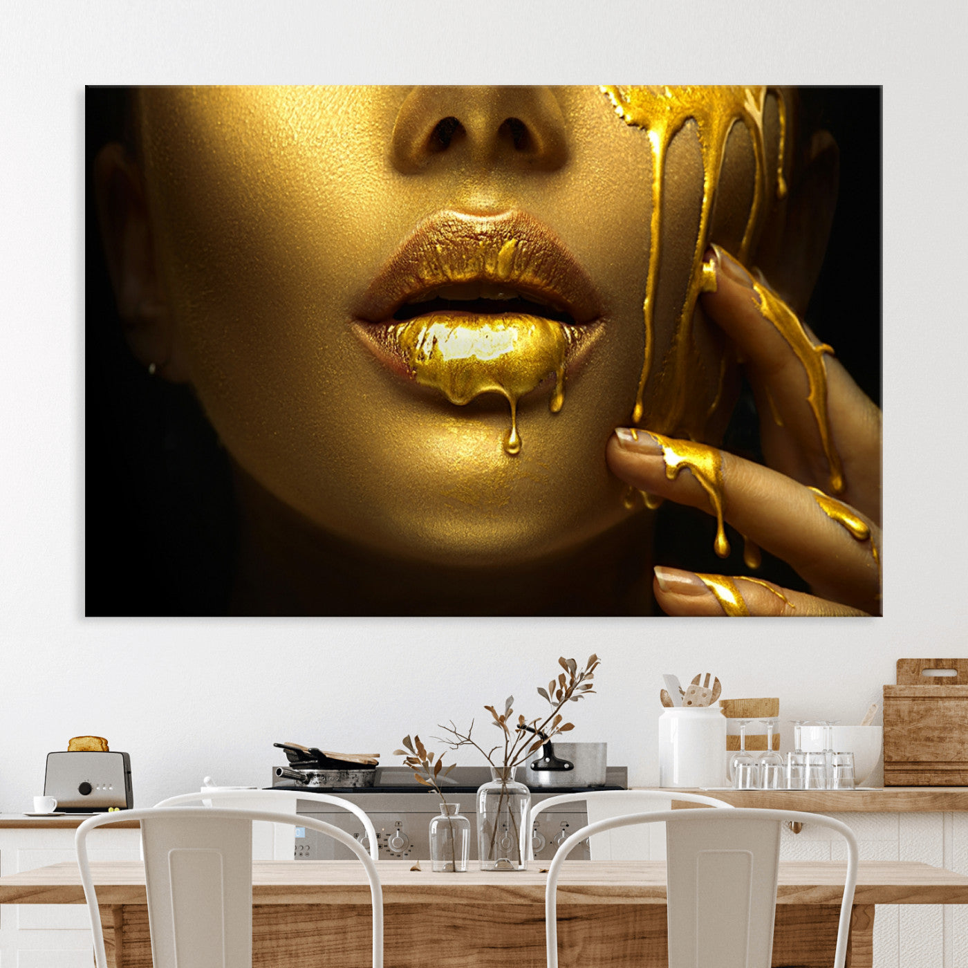 24252-MGV-CV-36X24-Gold and Women Wall Art Canvas Print