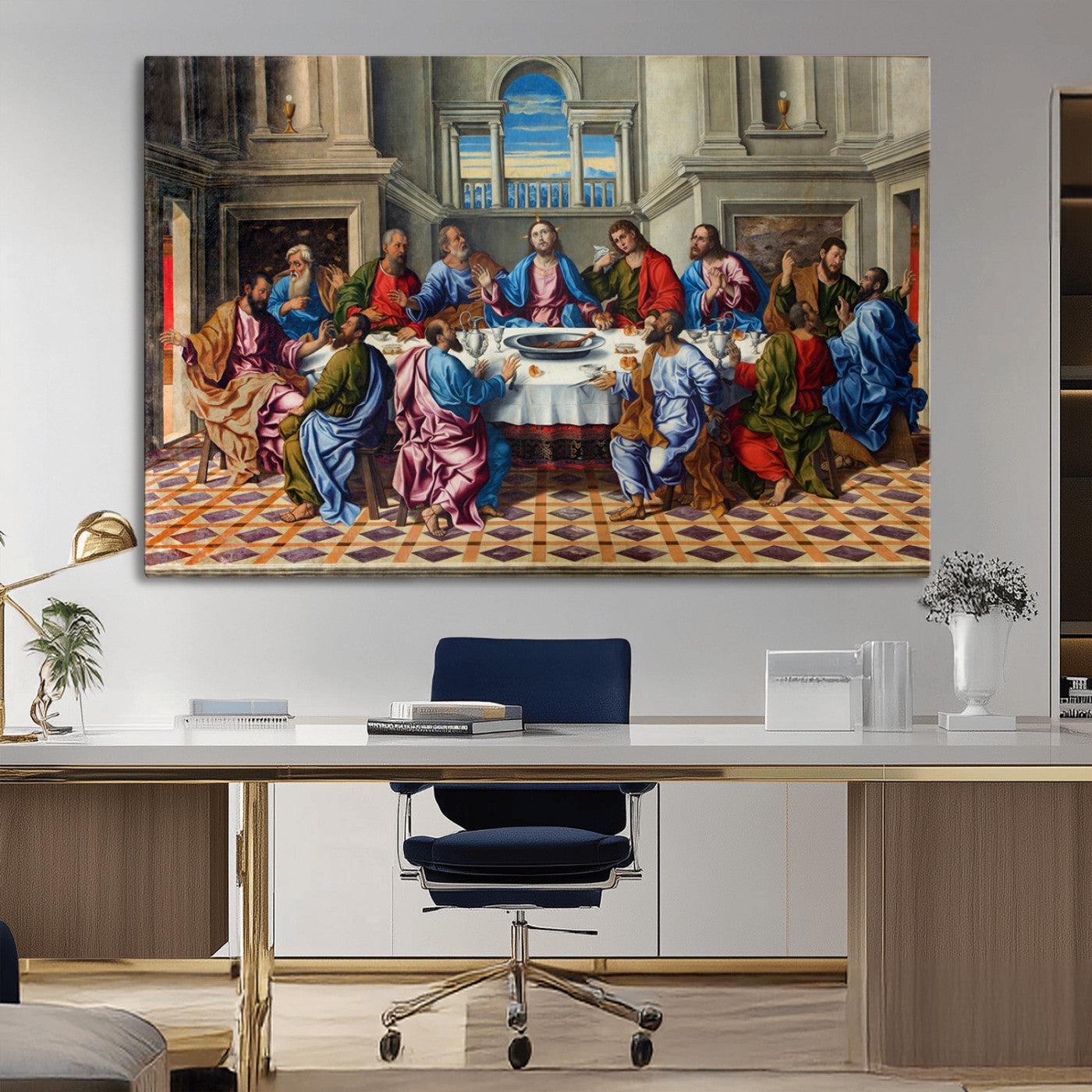 MGV-CV-36X24 - The Last Supper Multi Panel Canvas Wall Art