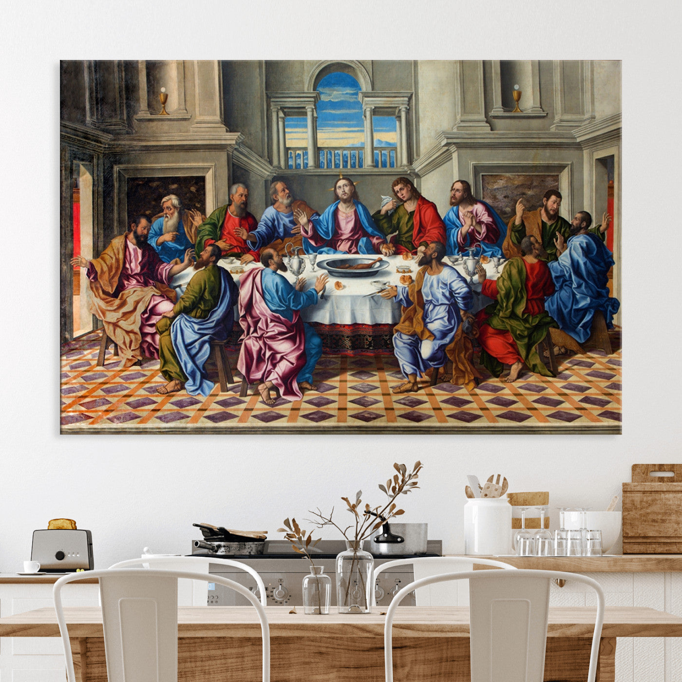 18691-MGV-CV-36X24-The Last Supper Multi Panel Canvas Wall Art