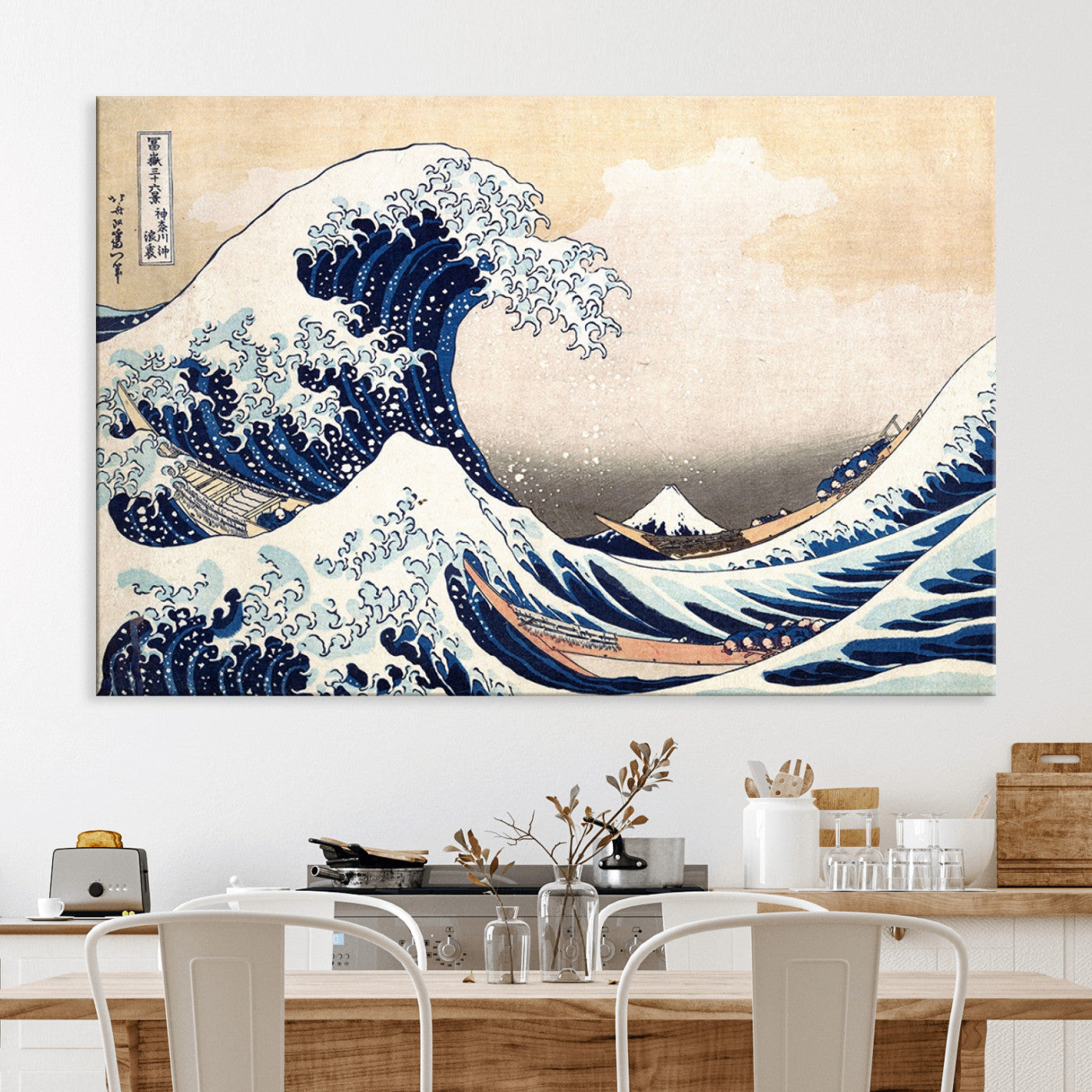 35635-MGV-CV-36X24-Wall Art Kanagawa Canvas Artwork Abstract Print