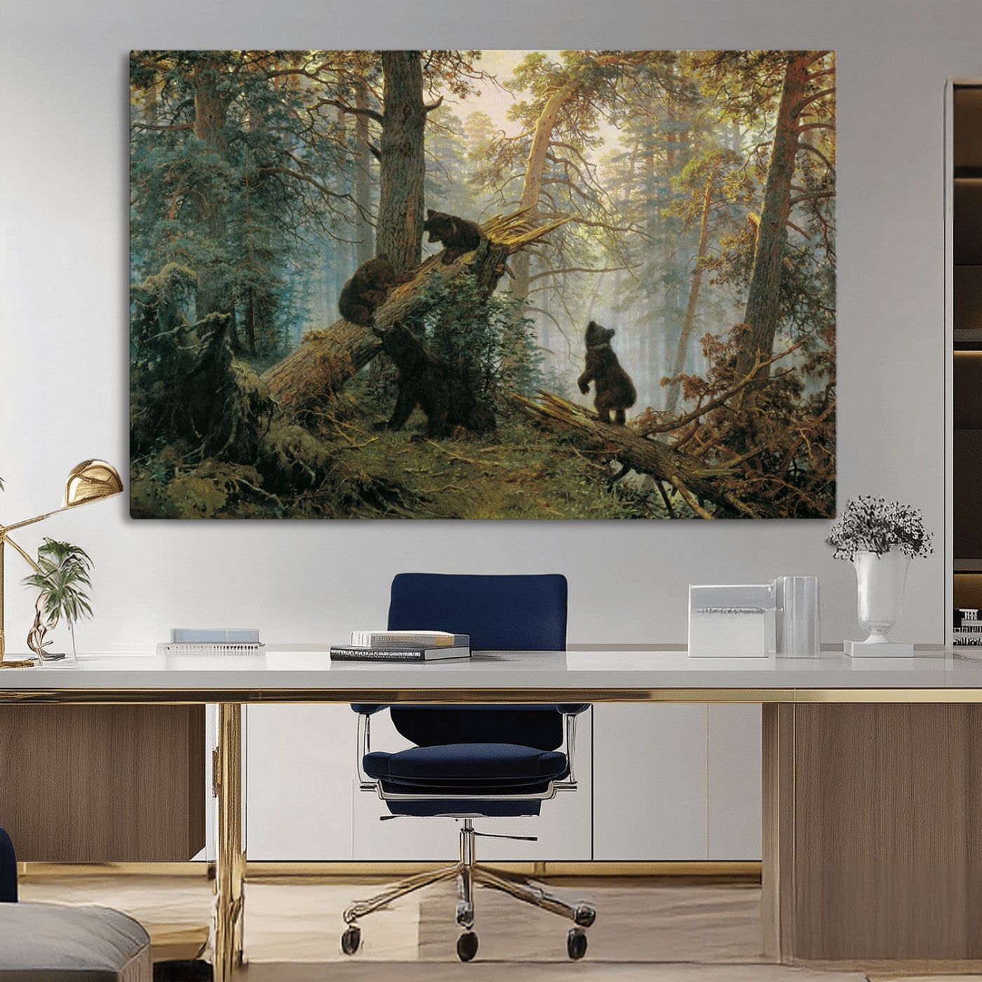MGV-CV-36X24 - Grizzly Bear Cubs Wall Art Canvas Print