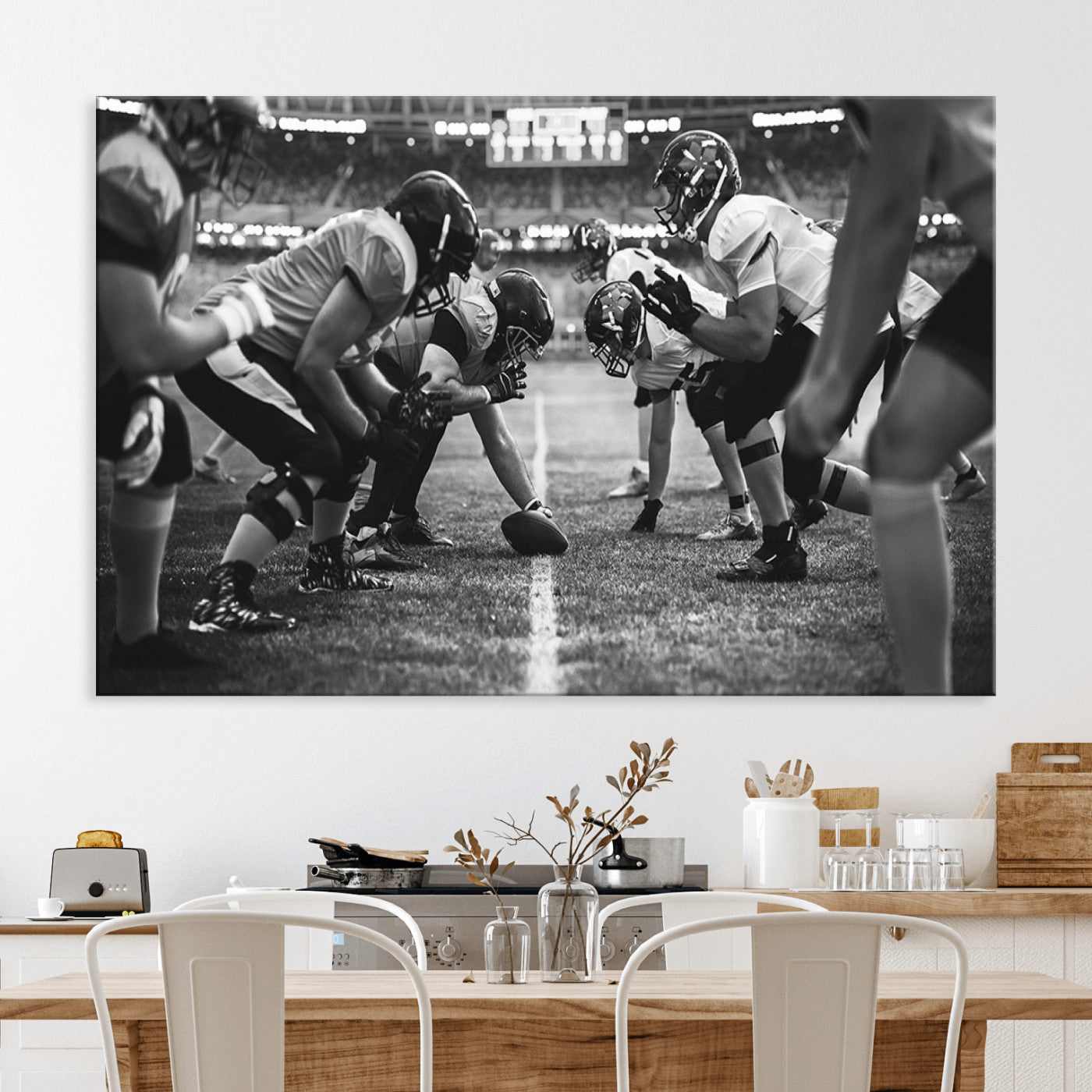 13273-MGV-CV-36X24-American Football Wall Art Canvas Print, Stadium Sport Wall Art Print