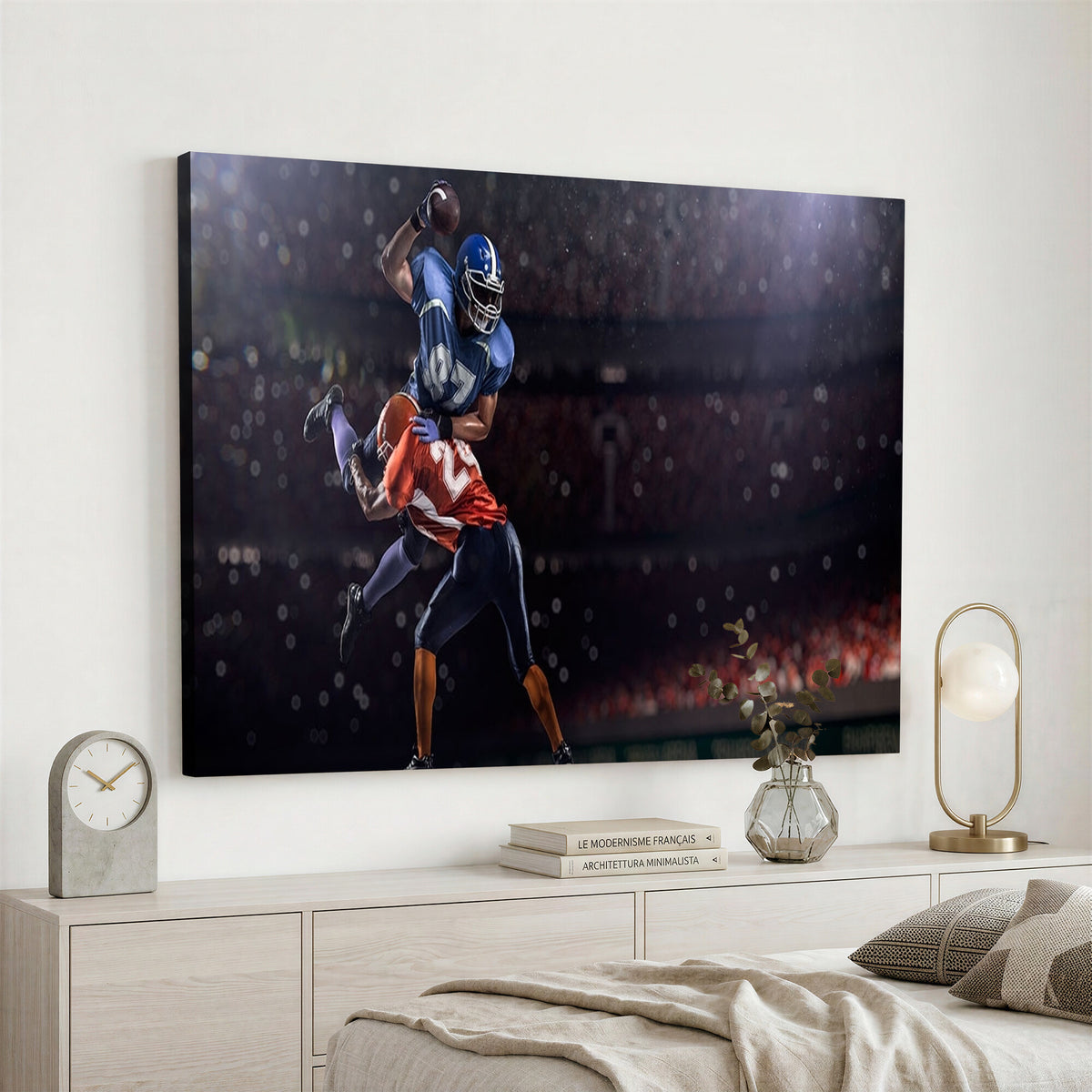 68009-MGV-CV-36X24 - American Football Wall Art Canvas Print, Stadium Sport Wall Art Print