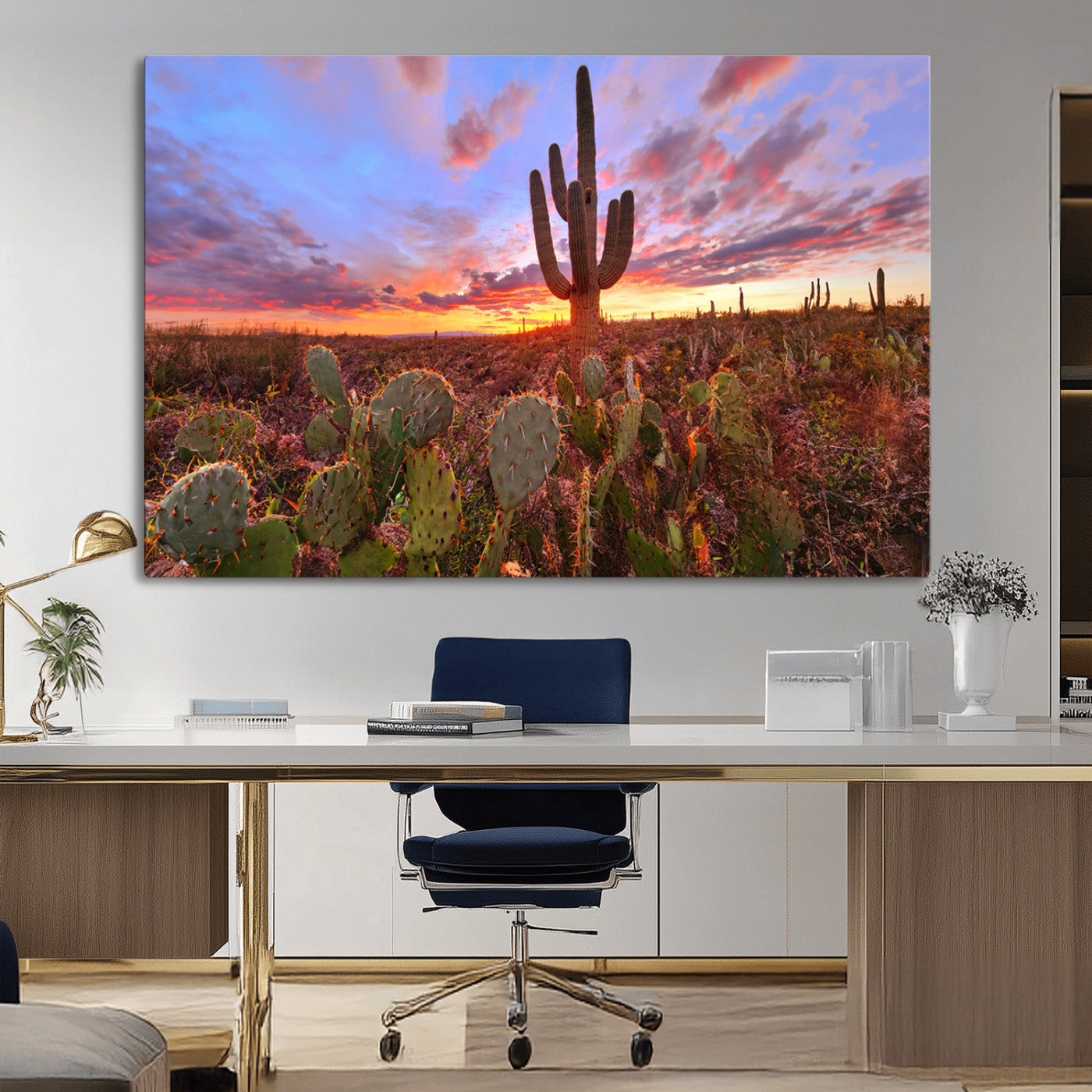 MGV-CV-36X24 - Arizona Desert Sunset Wall Art Canvas Print