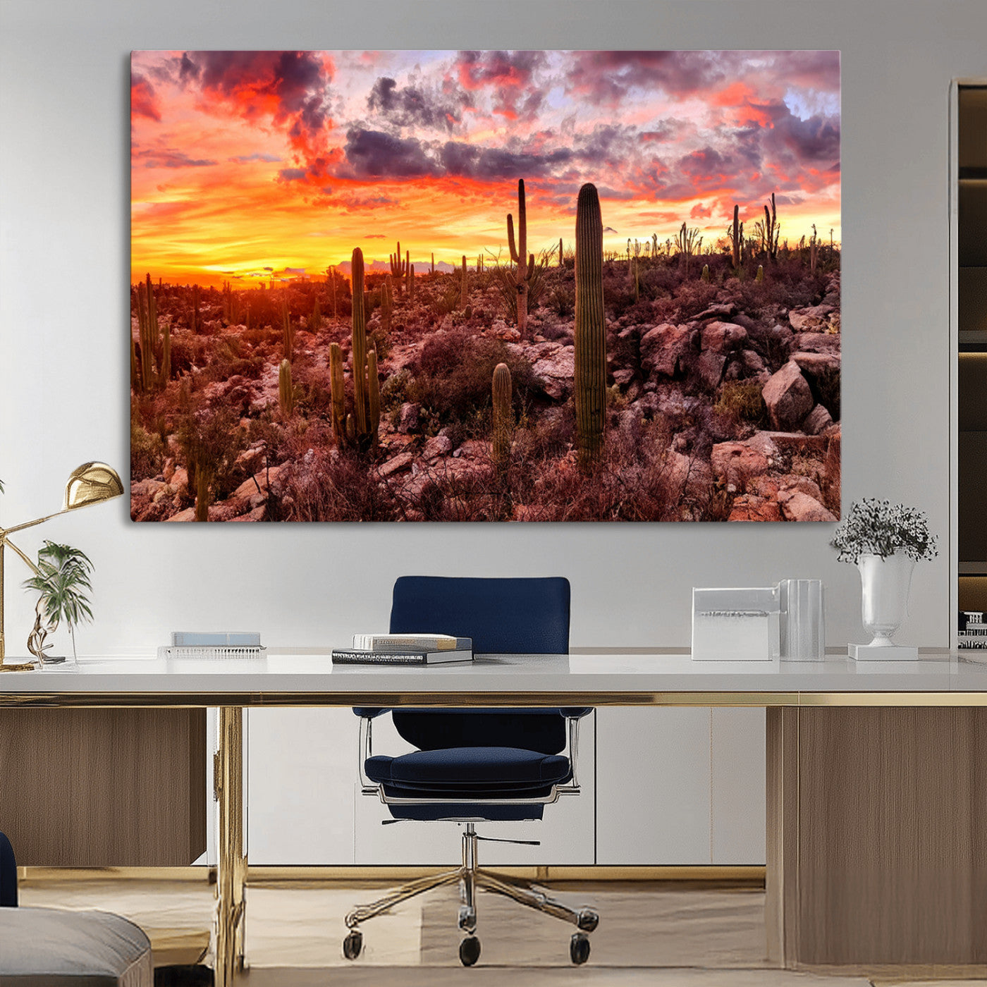 MGV-CV-36X24 - Arizona Desert Print, Western Cowboy Wall Art Print