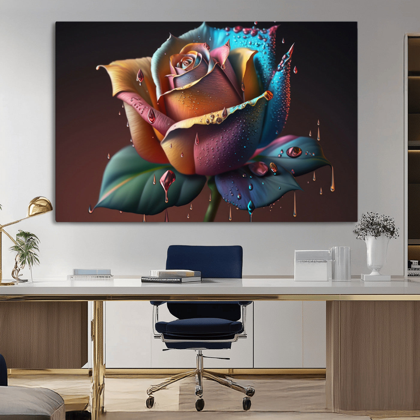 MGV-CV-36X24 - Abstract Rose Wall Art Canvas Print