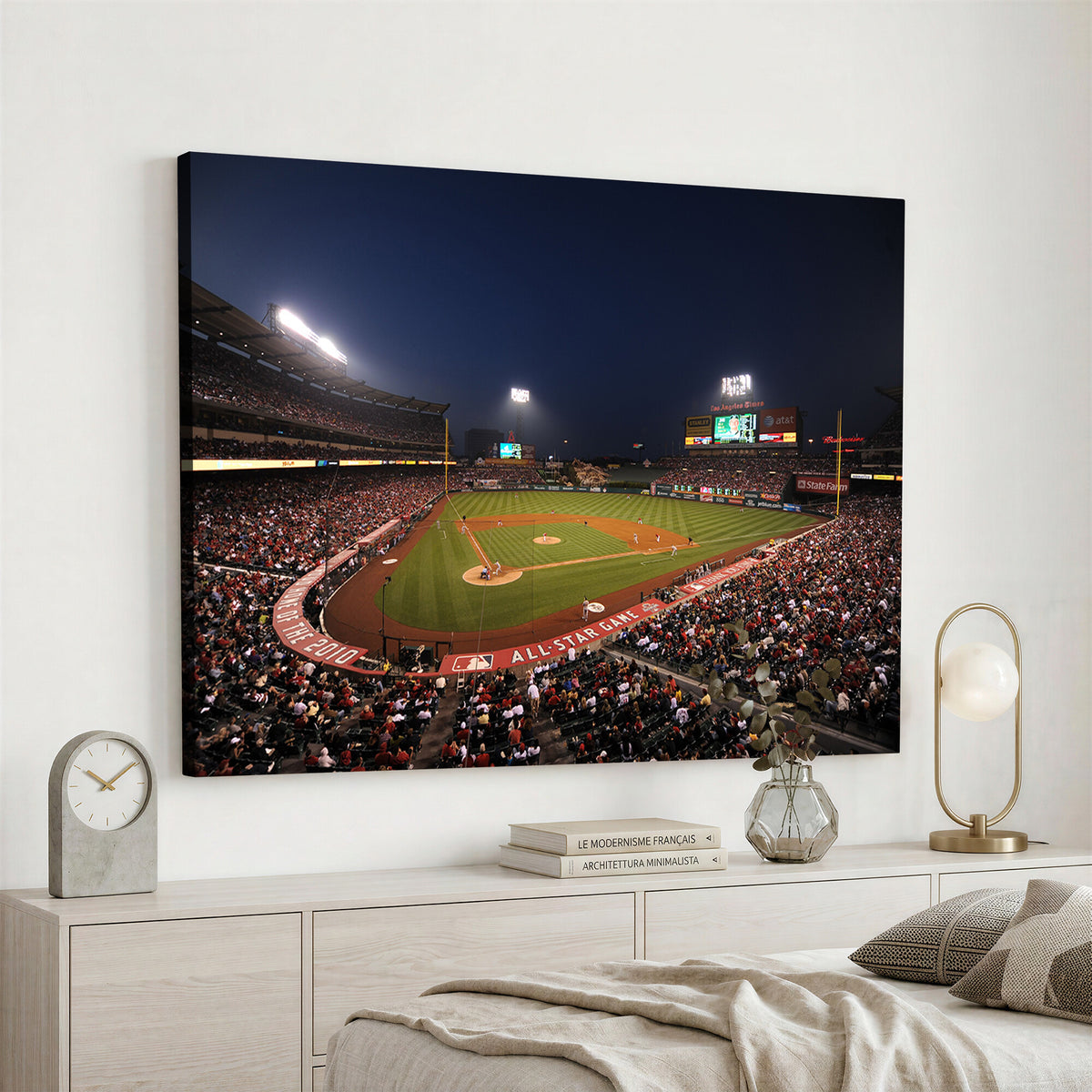 88896-MGV-CV-36X24 - Los Angeles Angels Baseball Team Print, Anaheim Angel Stadium Wall Art