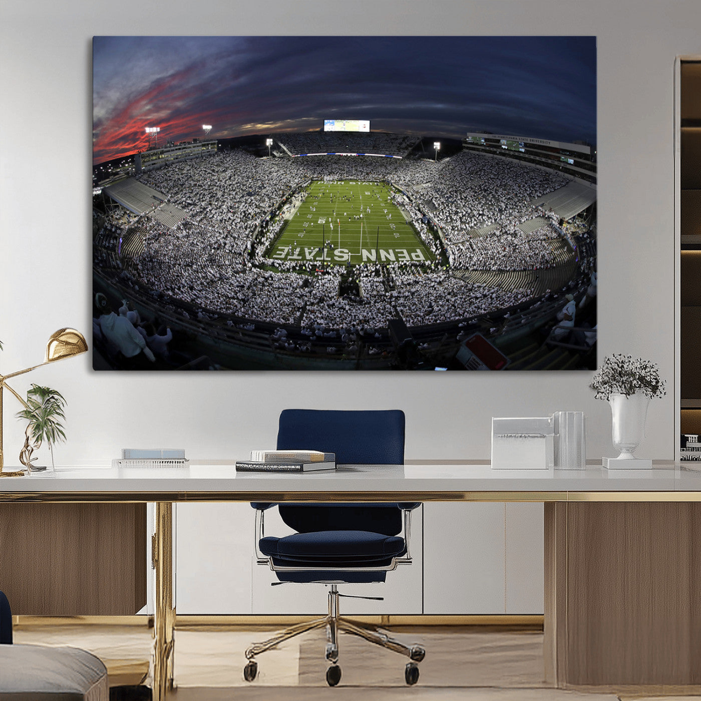 MGV-CV-36X24 - Penn State University Nittany Lions Football Team Print - University Park Beaver Stadium Wall Art