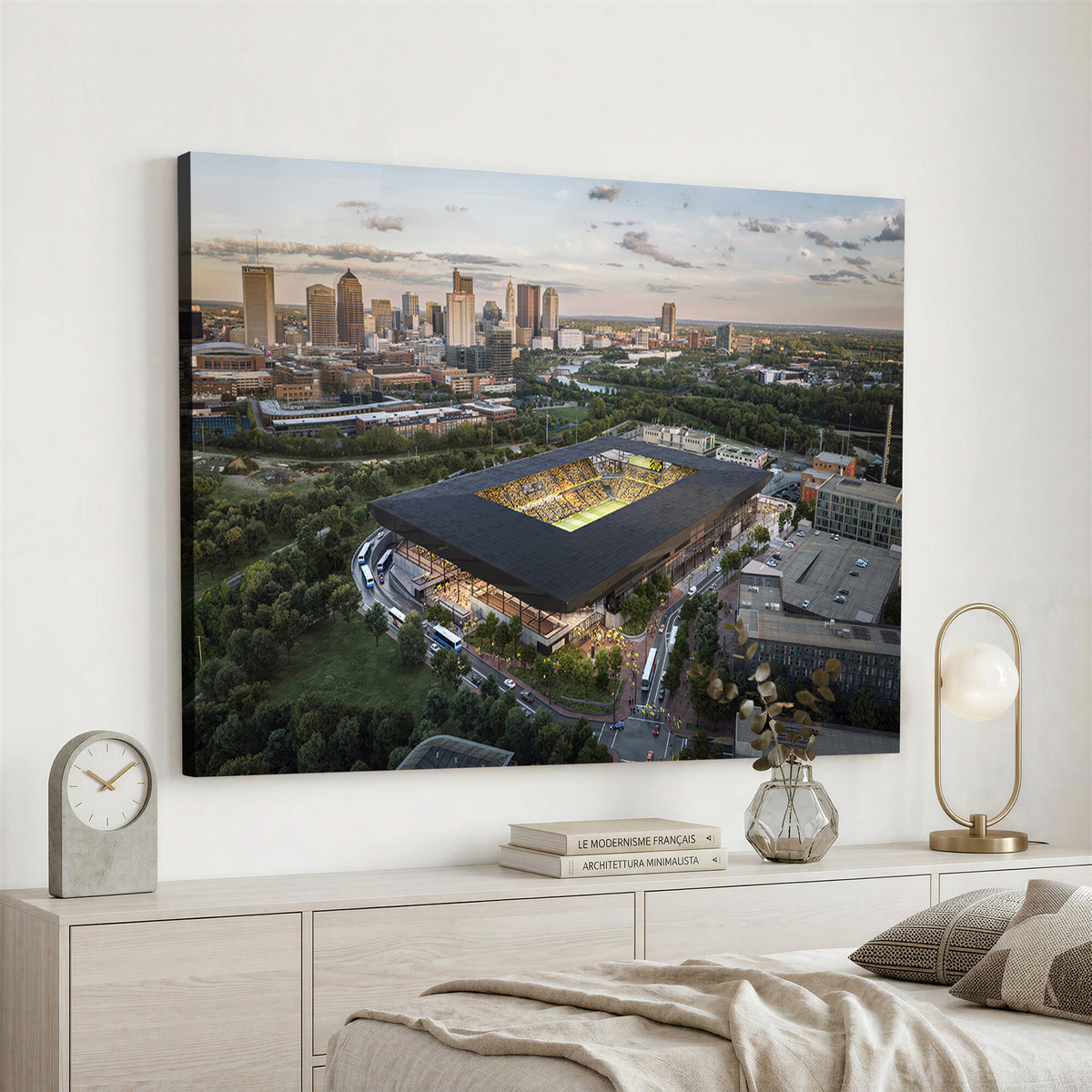 90971-MGV-CV-36X24 - Columbus Crew Soccer Team Print - Columbus Crew Stadium Wall Art, Columbus Crew Soccer Wall Art