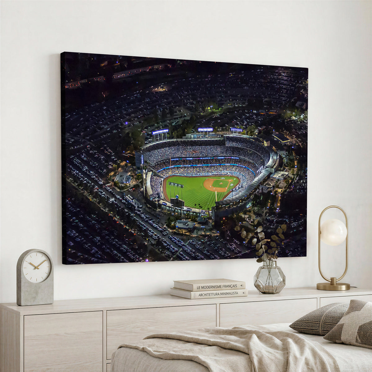 20932-MGV-CV-36X24 - Los Angeles Dodgers Dodger Stadium Wall Art Canvas Print