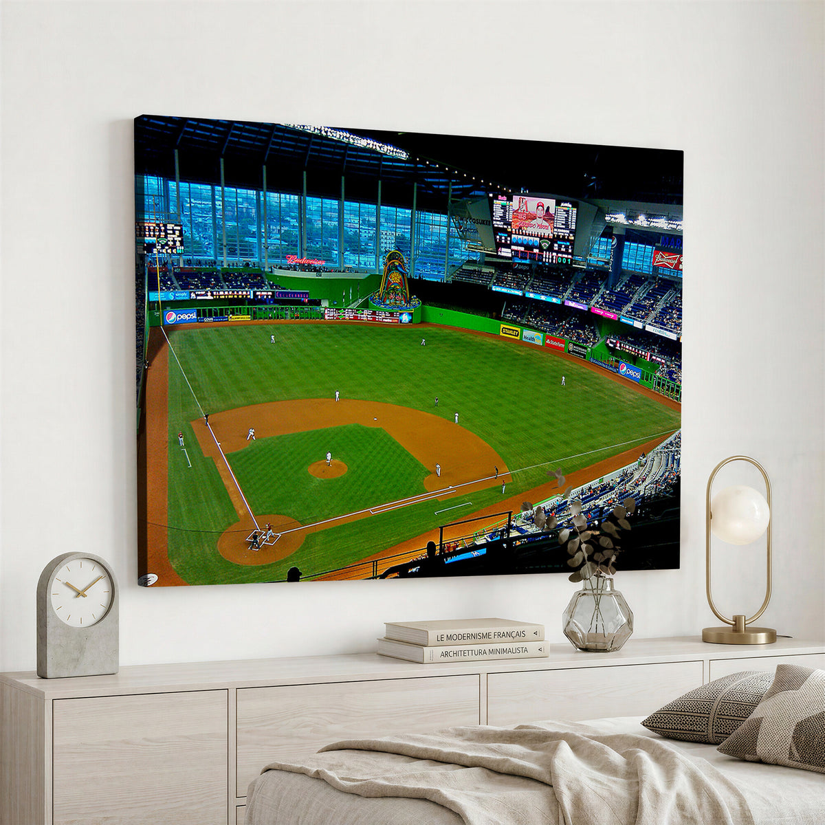 51207-MGV-CV-36X24 - Miami Marlins Baseball Team Print, Miami LoanDepot Park