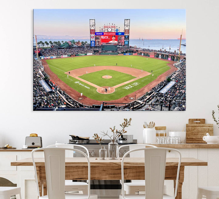 San Francisco Giants Baseball Team Print - Oracle Park Stadium Wall Art Canvas Print