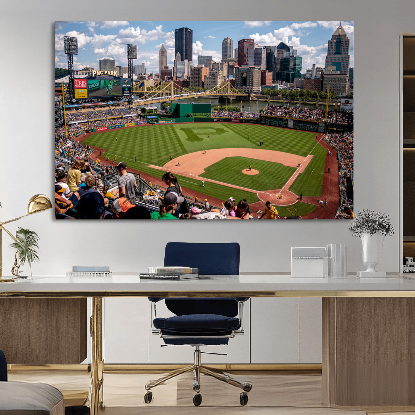 MGV-CV-36X24 - Pittsburgh Pirates Baseball Team Print - PNC Park Stadium Wall Art Canvas Print - Ready to Hang