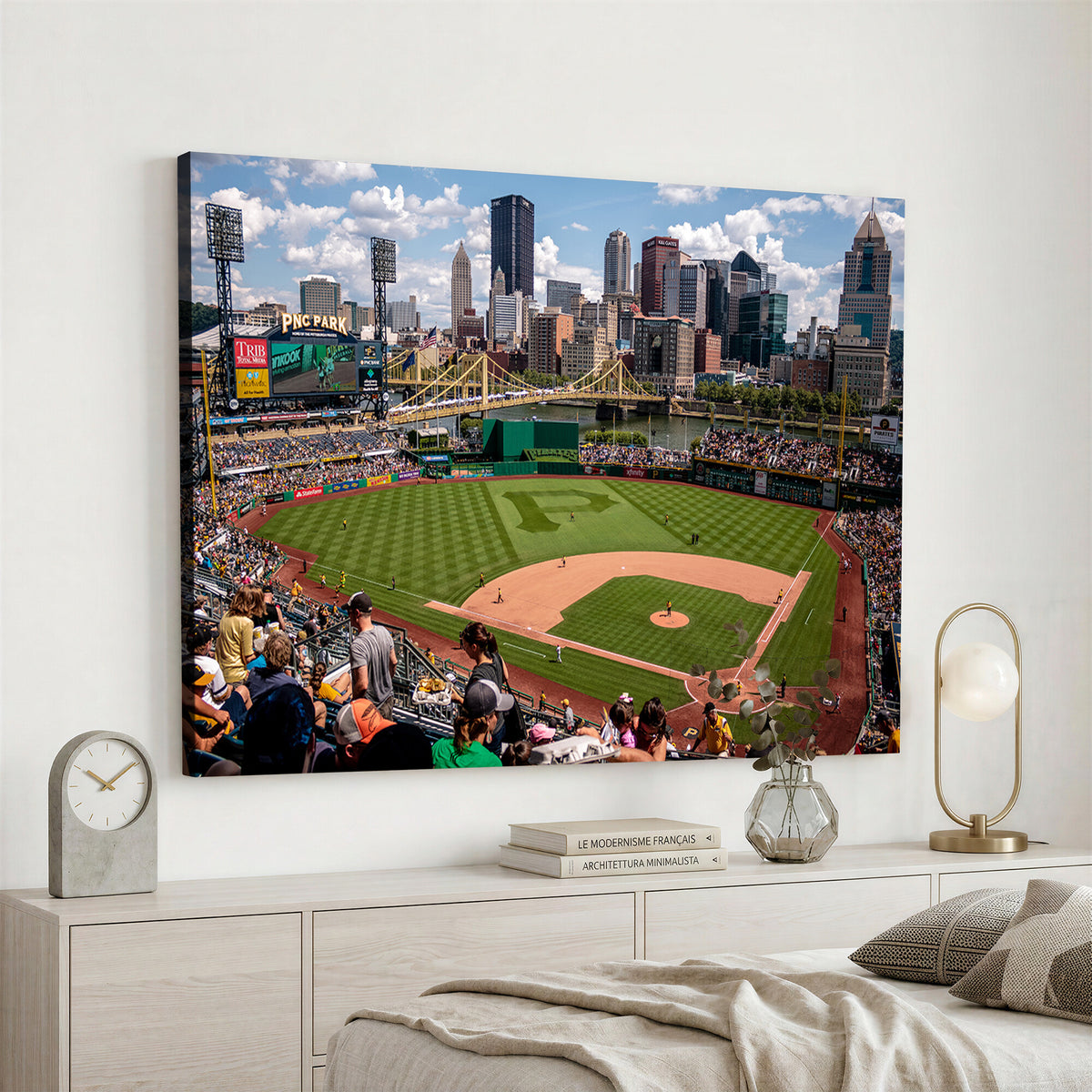 66872-MGV-CV-36X24 - Pittsburgh Pirates Baseball Team Print, PNC Park Stadium