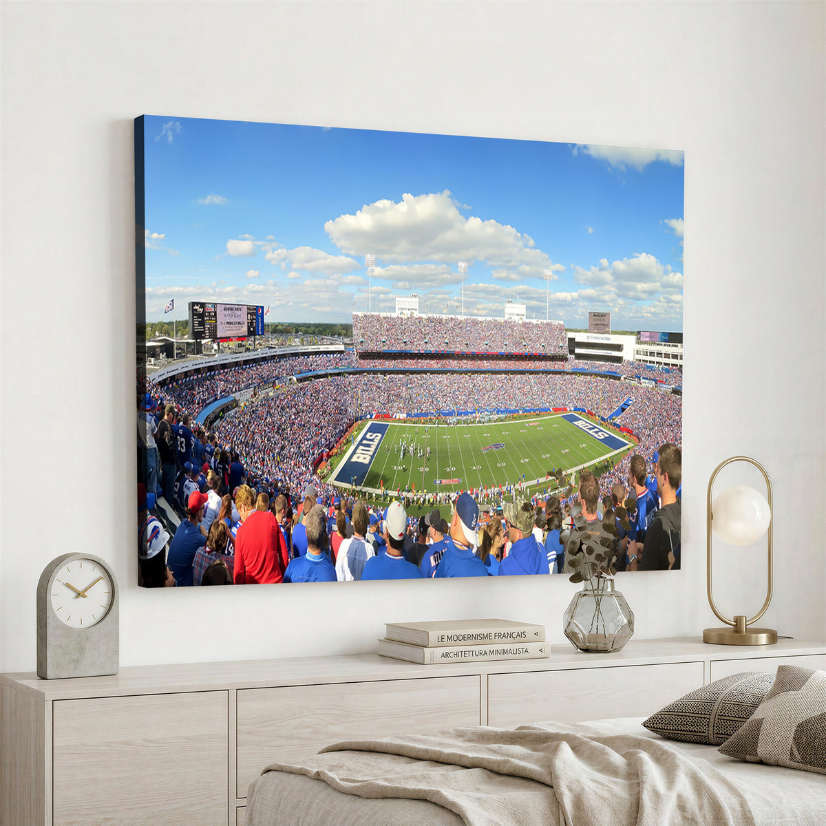 35302-MGV-CV-36X24 - Buffalo Bills NFL Football Team Print, Game Day at Buffalo Highmark Stadium