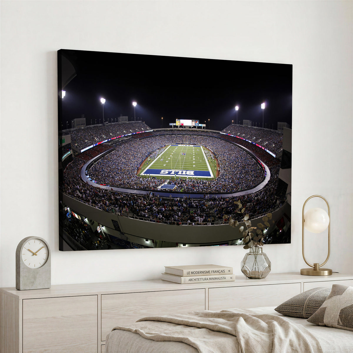 98546-MGV-CV-36X24 - Buffalo Bills NFL Football Team Print, Buffalo Highmark Stadium Wall Art