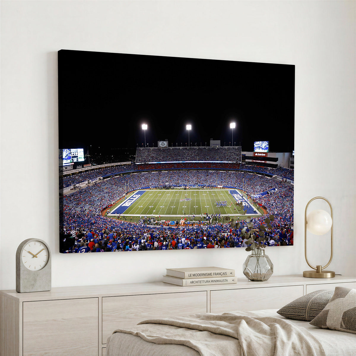 59036-MGV-CV-36X24 - Buffalo Bills Wall Art, Buffalo Bills Stadium Canvas Print for Sports Decor