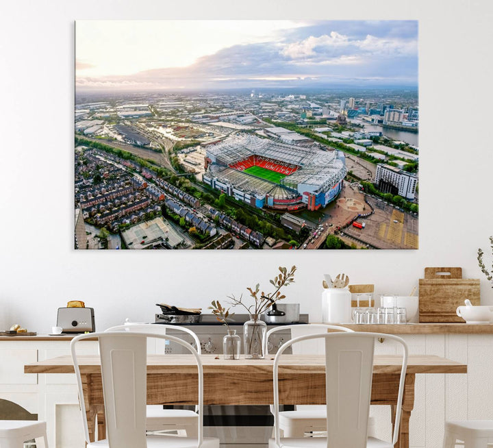 Old Trafford Manchester United Stadium wall art canvas.