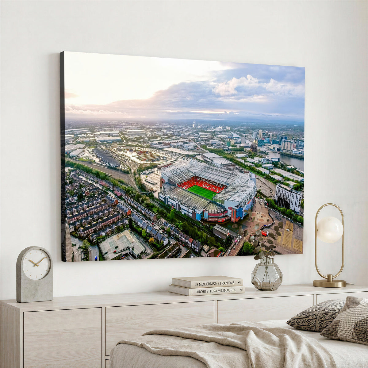 85657-MGV-CV-36X24 - Old Trafford Manchester United Stadium Wall Art Canvas Print