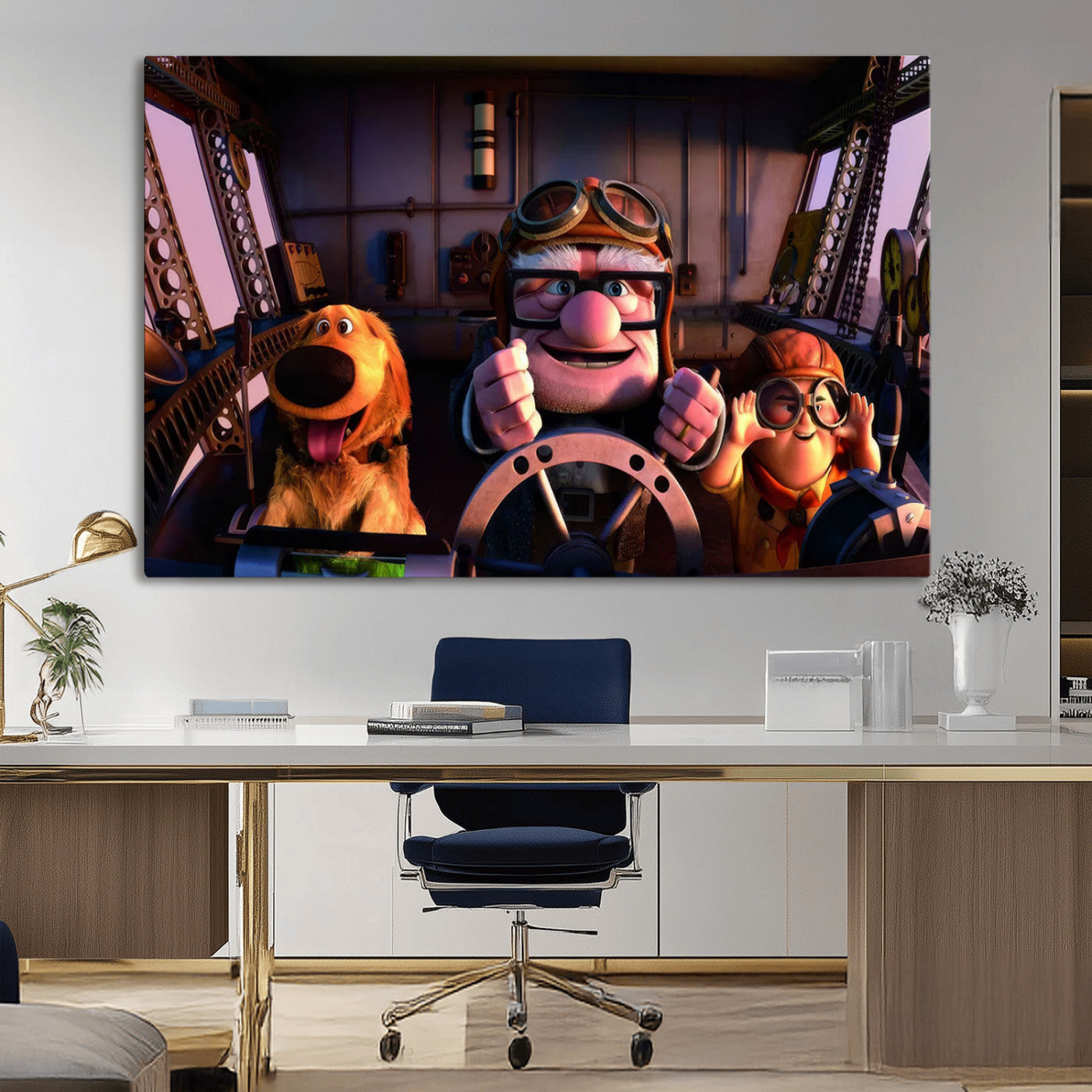 MGV-CV-36X24 - Carl Russel And Dog, Movie Up Poster, Movie Up Wall Art, Movie Up Poster Print, Carl