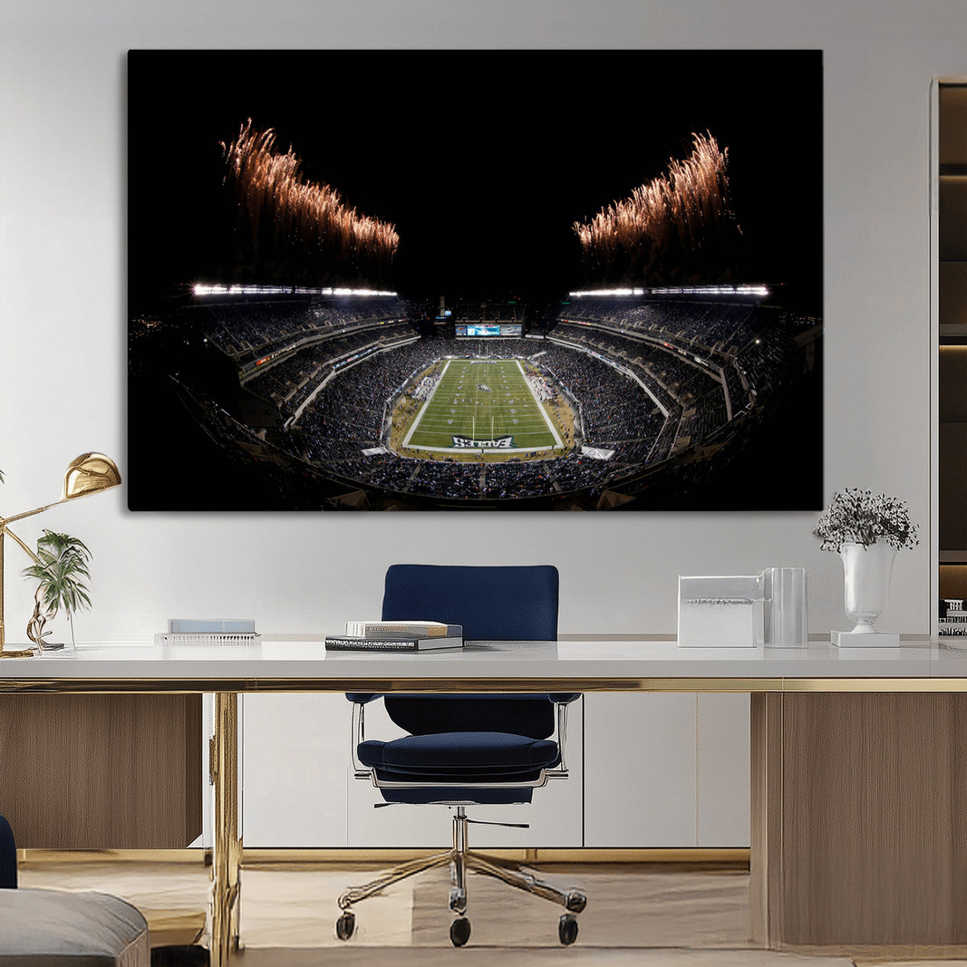 MGV-CV-36X24 - Eagles Field Stadium Wall Art | Philadelphia Eagles Football Team Print - Philadelphia Lincoln