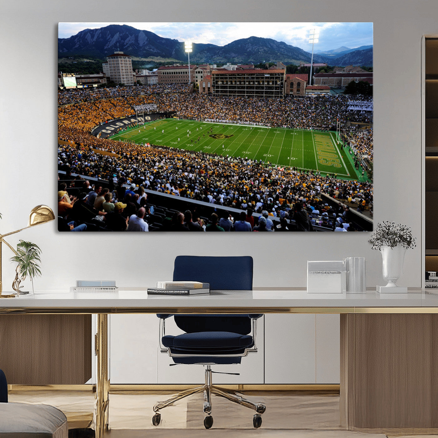 MGV-CV-36X24 - Folsom Field - University of Colorado Buffaloes Football Stadium Wall Art | Ready to Hang and Framed
