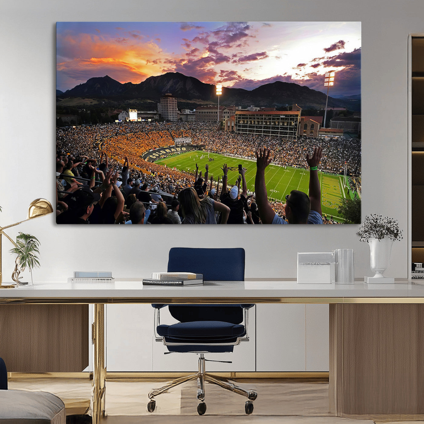 MGV-CV-36X24 - Folsom Field - University of Colorado Buffaloes Football Stadium Wall Art, Colorado Buffaloes Wall