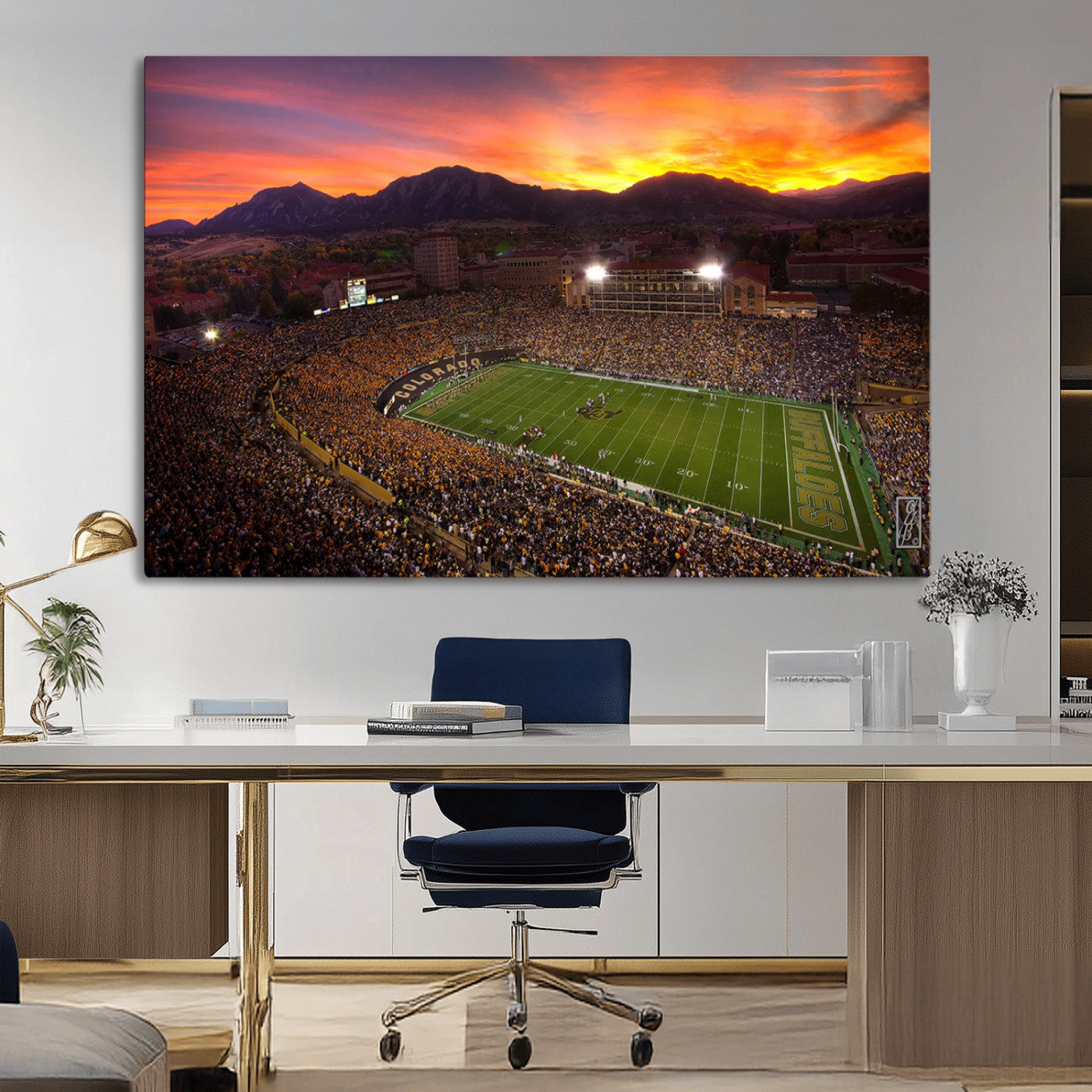 MGV-CV-36X24 - Folsom Field - University of Colorado Buffaloes Football Stadium, Colorado Buffaloes Wall Art Canvas