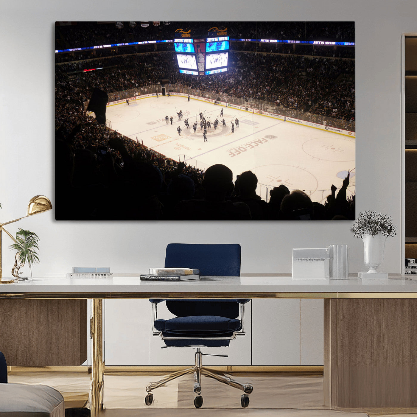 MGV-CV-36X24 - Canada Life Centre Wall Art | Winnipeg Jets Hockey Team Print Canvas | Ready to Hang | Winnipeg Wall