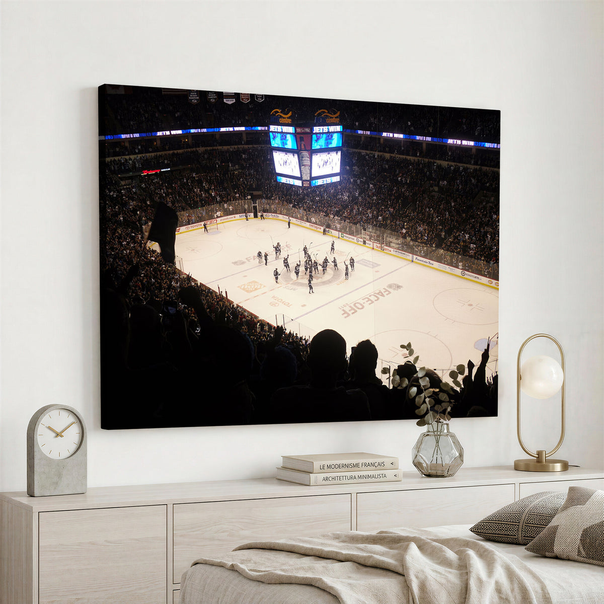 22497-MGV-CV-36X24 - Canada Life Centre Wall Art | Winnipeg Jets Hockey Team Print Canvas | Ready to Hang | Winnipeg Wall