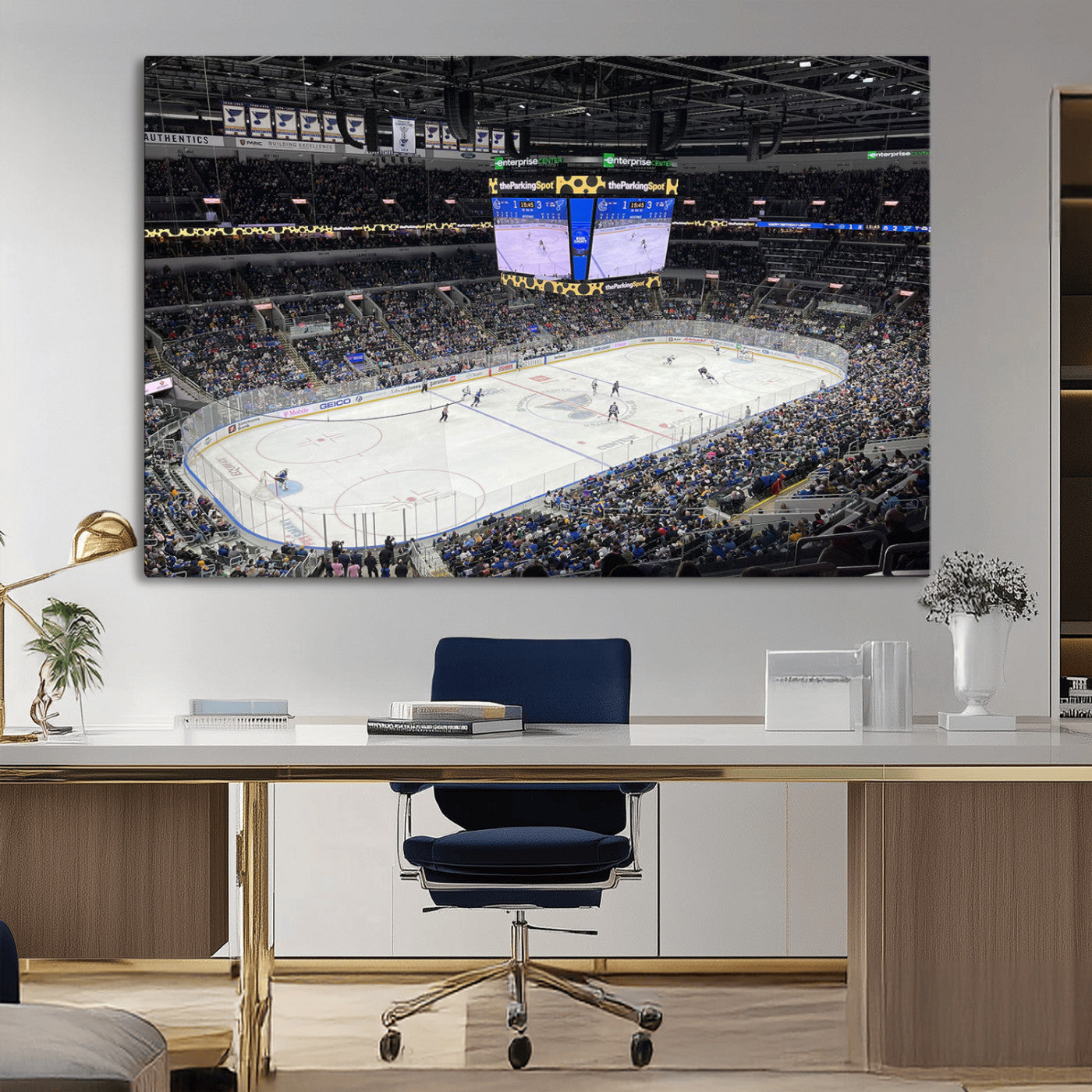MGV-CV-36X24 - Enterprise Center Missouri St. Louis Blues Hockey Stadium Wall Art Canvas Print