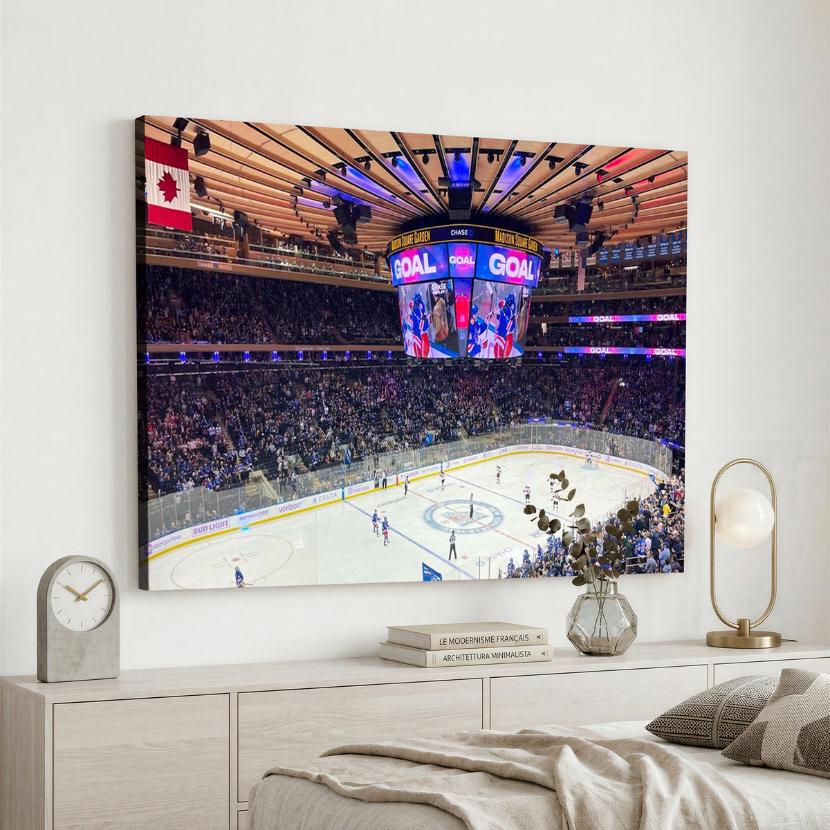 36401-MGV-CV-36X24 - Madison Square Garden New York Rangers Hockey Stadium Wall Art Canvas