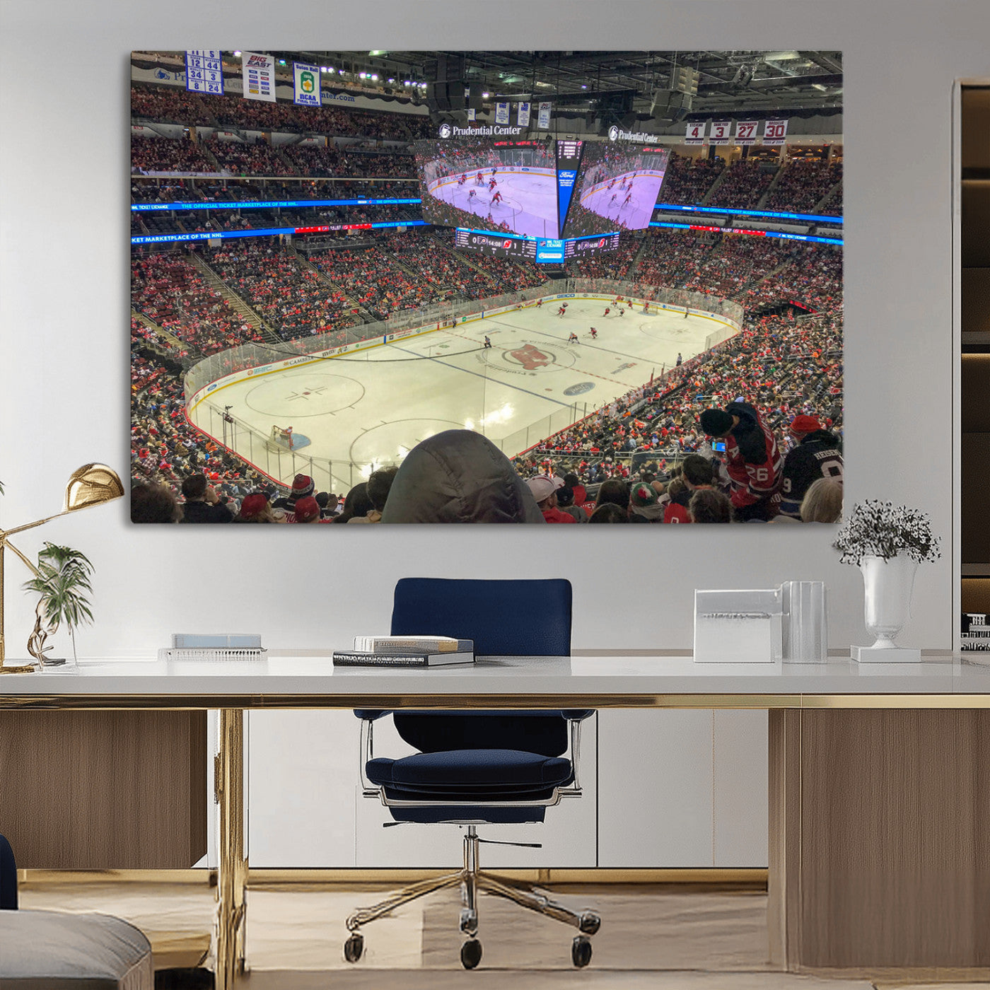 MGV-CV-36X24 - Prudential Center Newark New Jersey Devils Hockey Stadium, New Jersey Devils Hockey Stadium Canvas