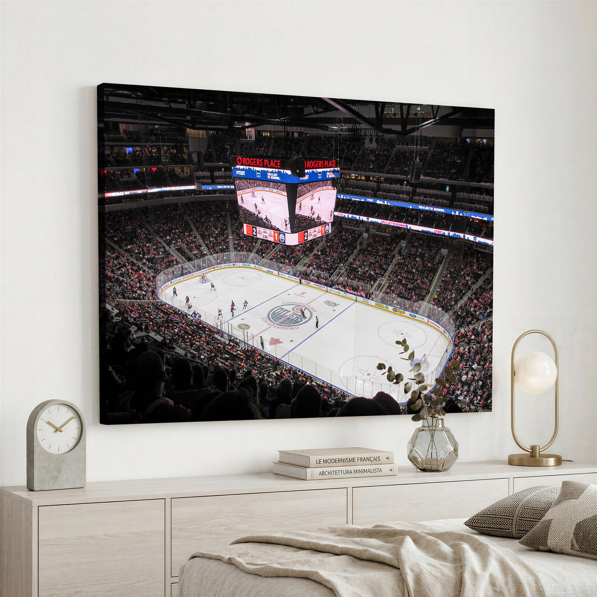 71180-MGV-CV-36X24 - Rogers Place Edmonton Oilers Ice Hockey Stadium Wall Art