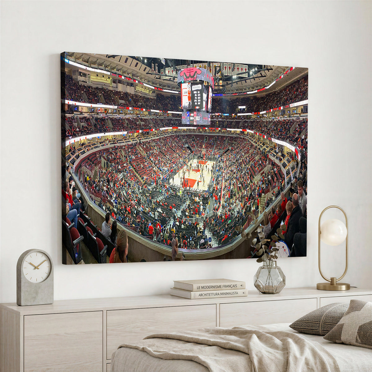 43481-MGV-CV-36X24 - United Center Chicago Bulls Stadium Wall Art Canvas Print