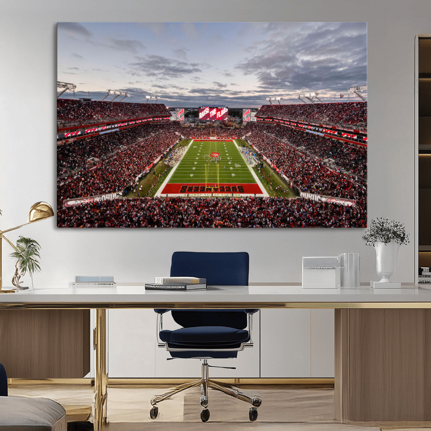 MGV-CV-36X24 - Florida Tampa Raymond James Stadium Wall Art Canvas Print - NFL Football Stadium Print Canvas