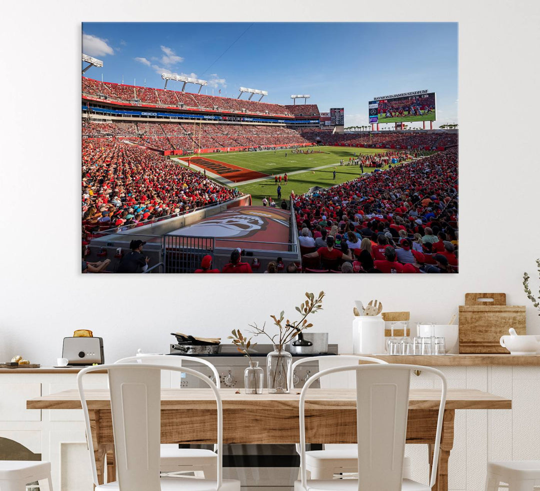 Tampa Stadium Wall Art Canvas Print.