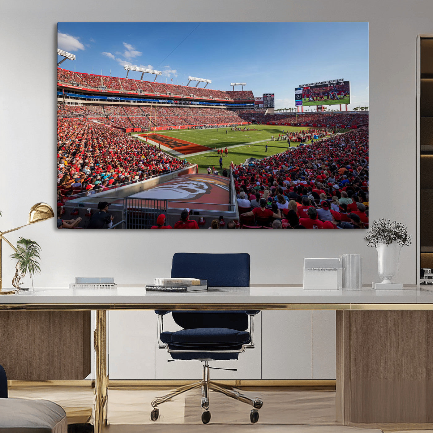 MGV-CV-36X24 - Florida Tampa Raymond James Stadium Wall Art Canvas Print - NFL Football Stadium Print