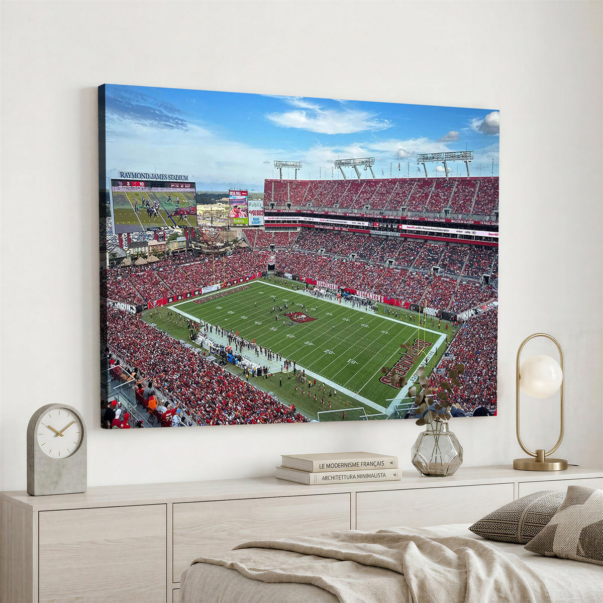 52828-MGV-CV-36X24 - Florida Tampa Raymond James Stadium Wall Art Canvas Print - NFL Football Stadium Print Canvas